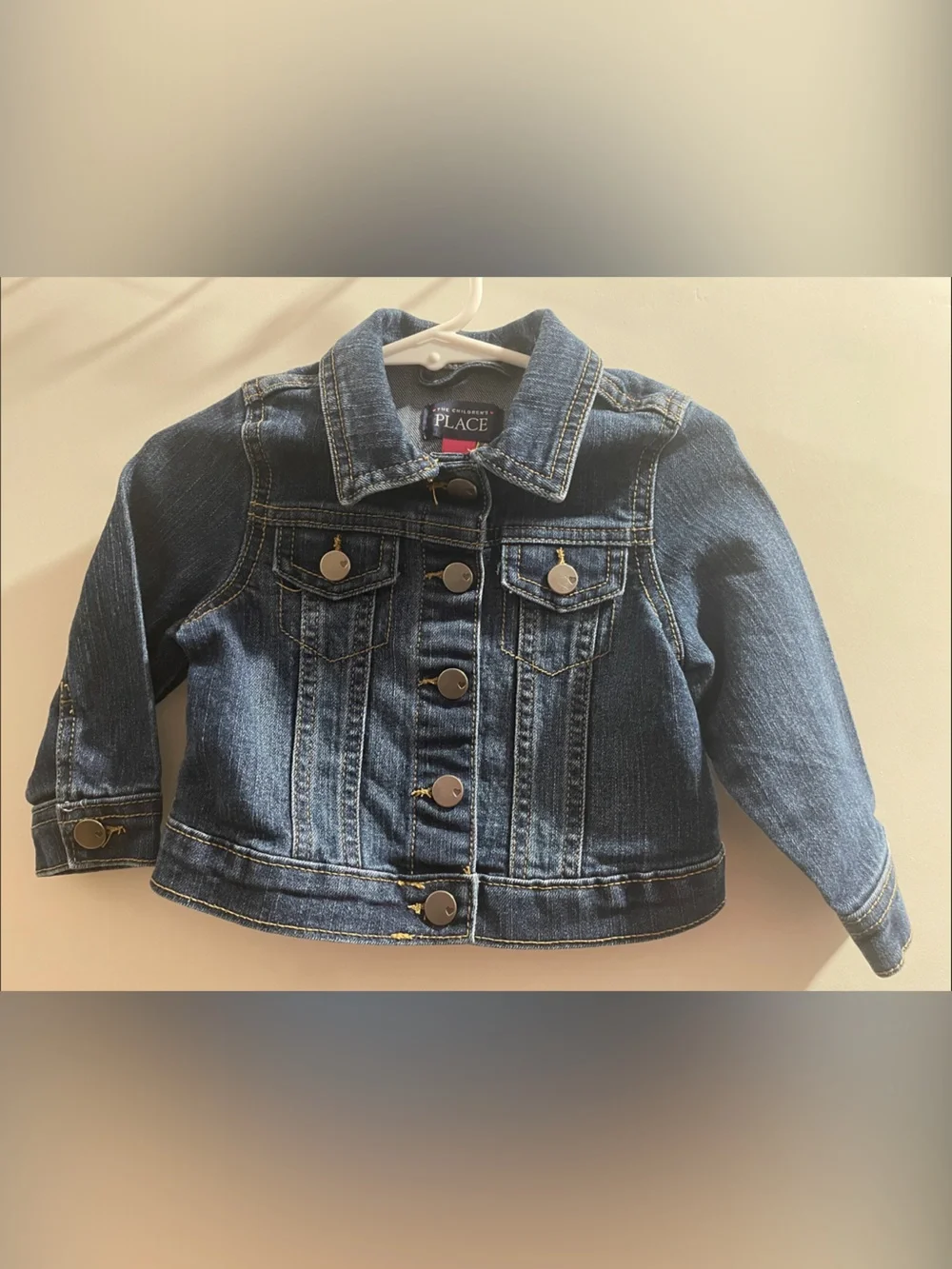 The Children's Place Indigo Denim Jacket with Silver Buttons - Girls
